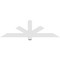 Ekena Millwork Kennewick Architectural Grade PVC Gable Bracket, 60"W x 17 1/2"H x 2"D x 4"F, 7/12 Pitch GBP060X18X0204KEN00 - alternate 2